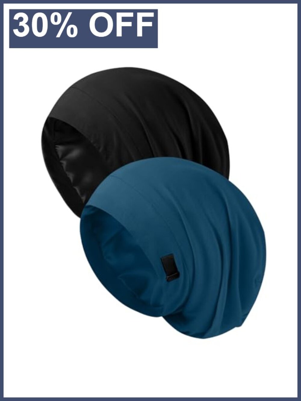 Satin Lined Sleep Cap Beanie Adjustable Silk Bonnet Hair Wrap for Sleeping